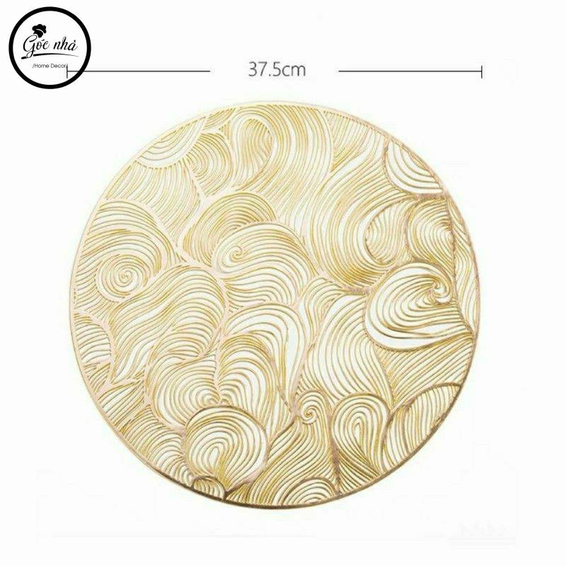 Tấm lót bàn ăn hoạ tiết vàng kim