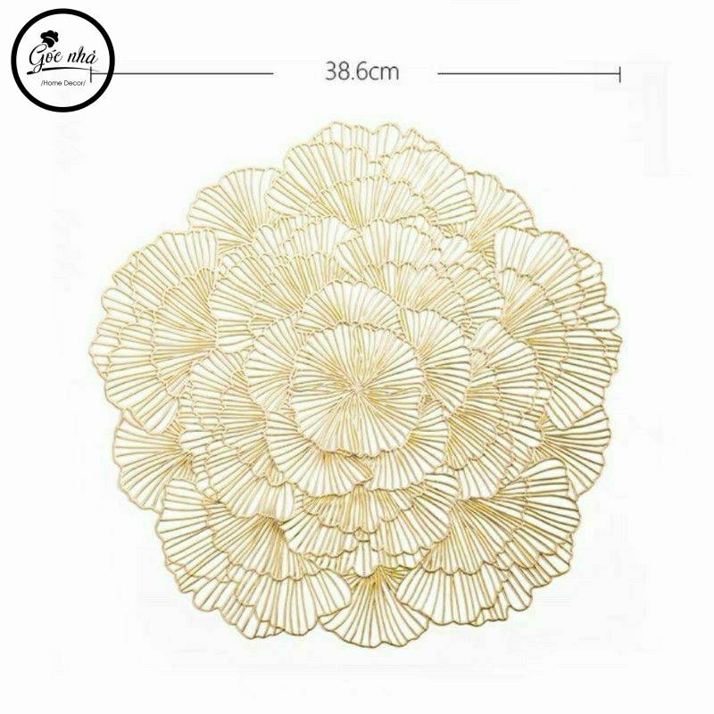 Tấm lót bàn ăn hoạ tiết vàng kim