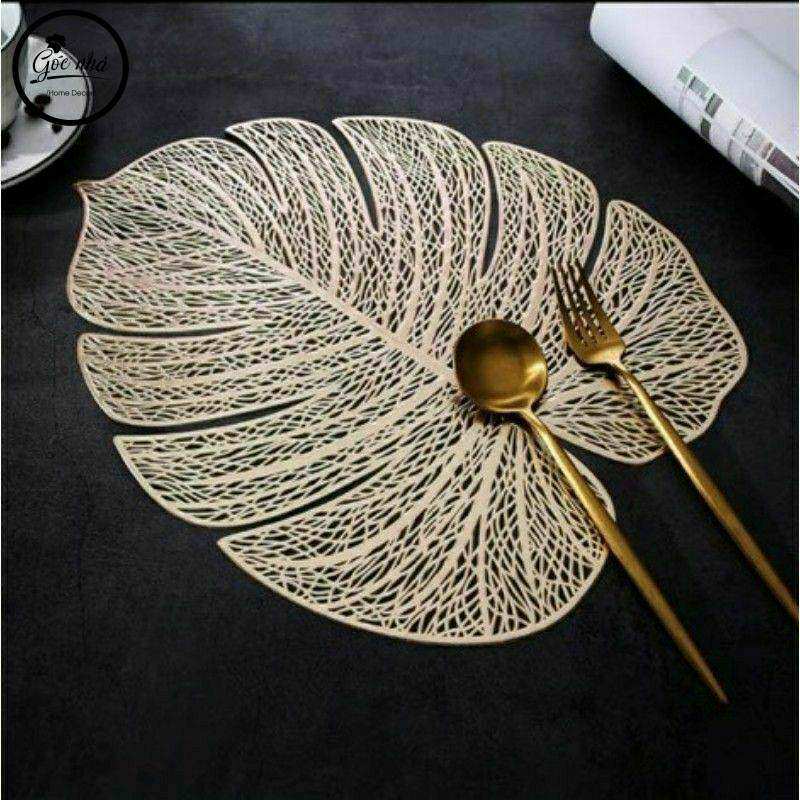 Tấm lót bàn ăn hoạ tiết vàng kim
