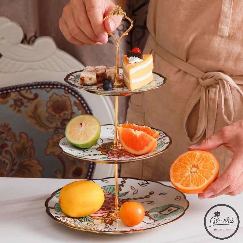 Khay bánh sứ 3T Dozen Rose