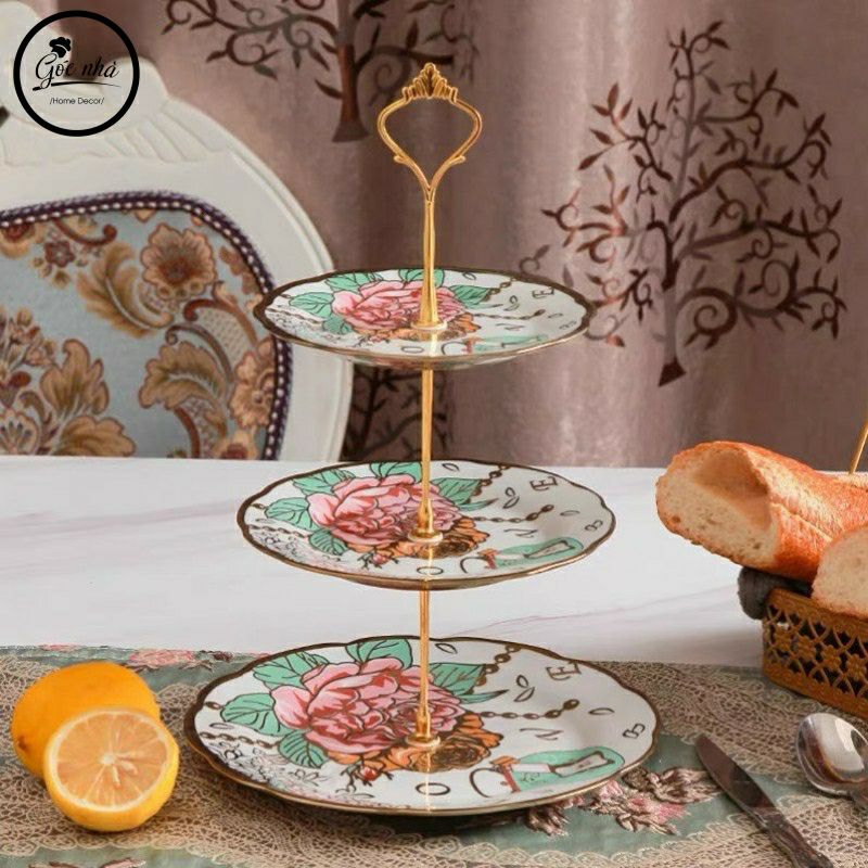 Khay bánh sứ 3T Dozen Rose