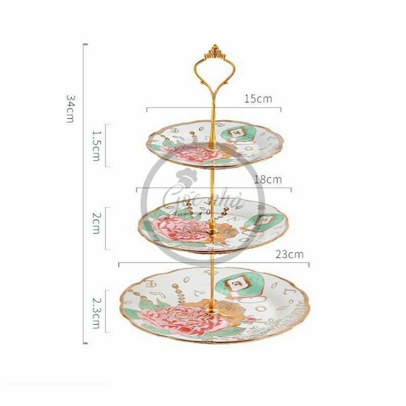 Khay bánh sứ 3T Dozen Rose