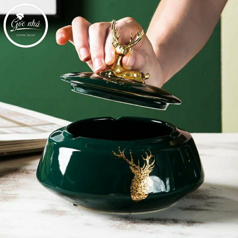 Gạt tàn cao cấp nắp huơu