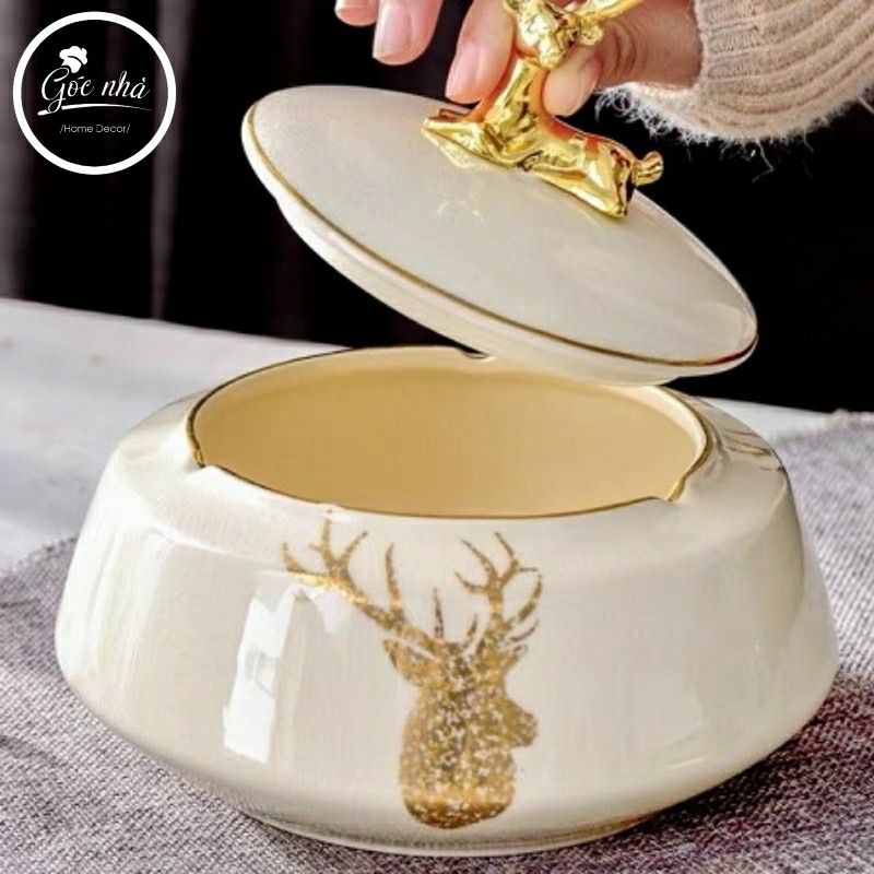 Gạt tàn cao cấp nắp huơu