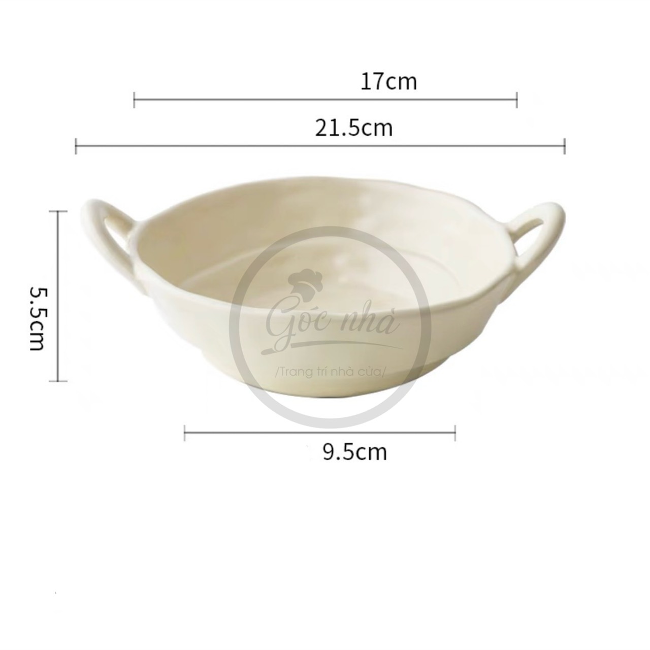 Tô sứ 2 quai Pastel men matte 17cm