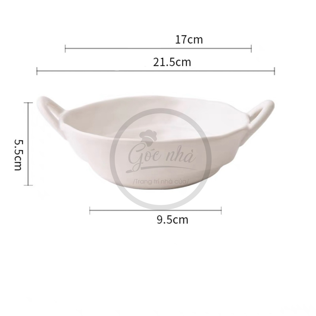 Tô sứ 2 quai Pastel men matte 17cm