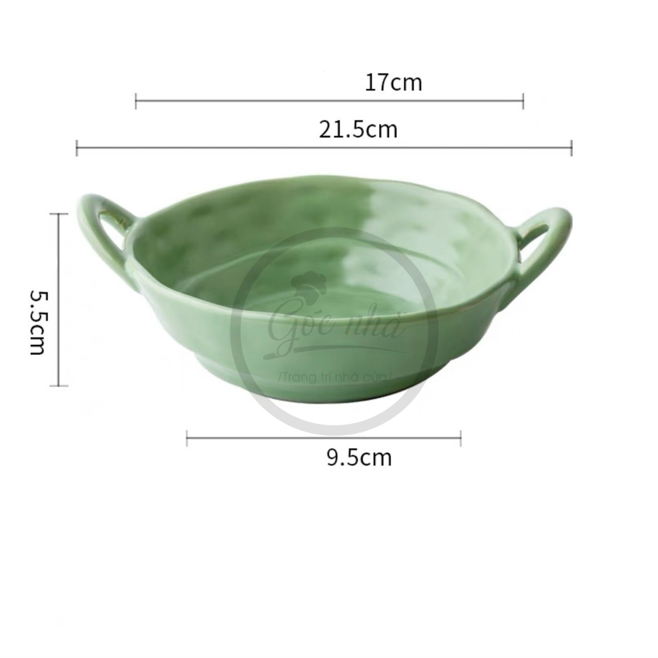 Tô sứ 2 quai Pastel men matte 17cm