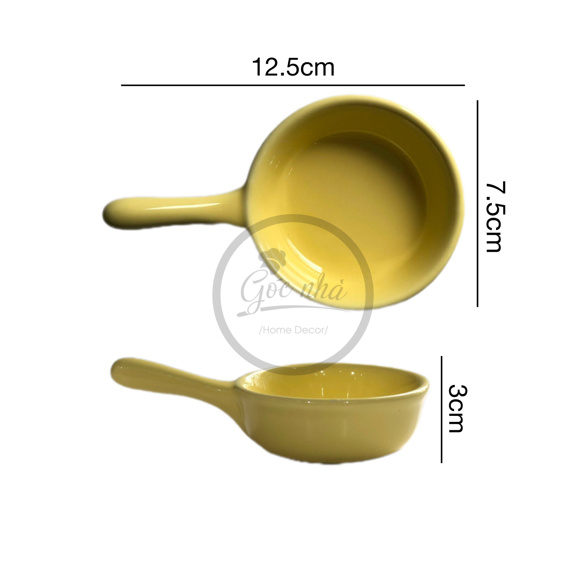 Chén gia vị sứ có tay cầm