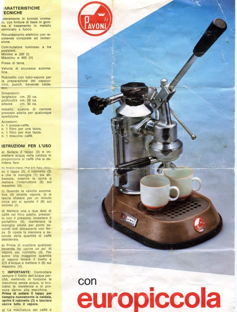 bản giới thiệu máy La Pavoni