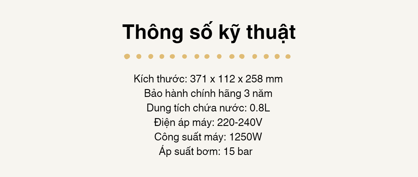 thông số kỹ thuật Malongo EOH