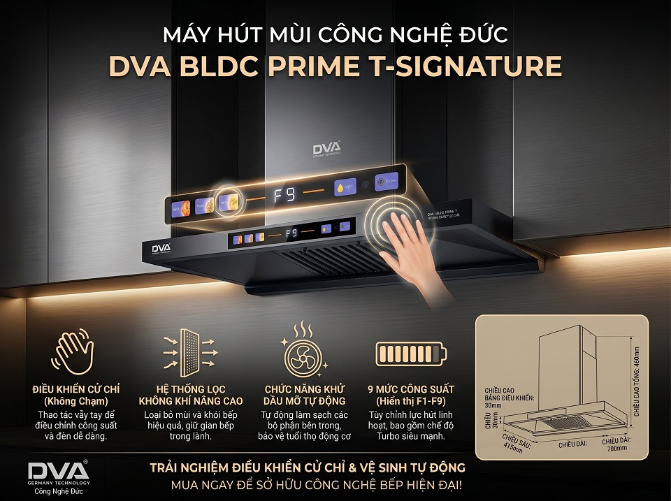 BẾP SẠCH KHÔNG MÙI - ĐẲNG CẤP MỚI VỚI DVA BLDC PRIME T1💎