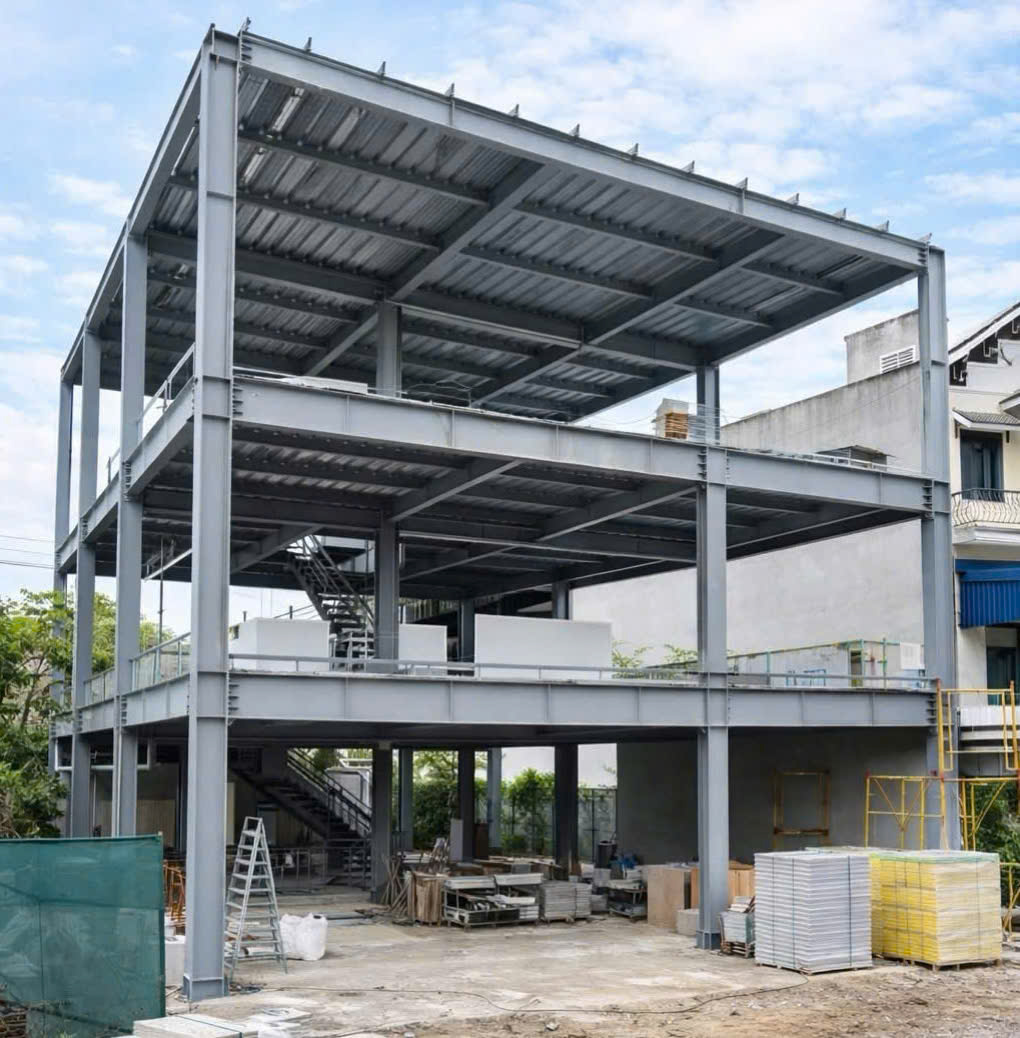Nhà thép không gian hiện đại bền đẹp