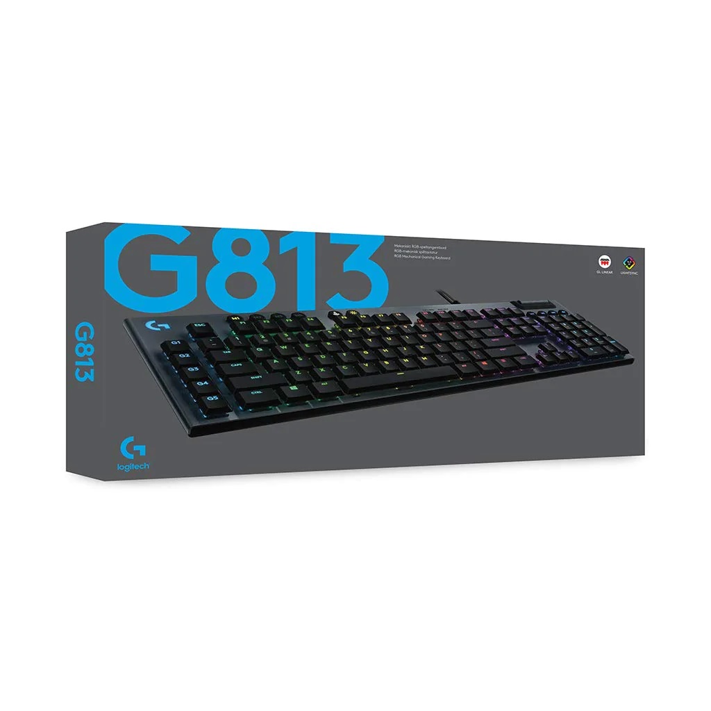 Bàn phím chơi game cơ học Logitech G813 RGB LIGHTSYNC Mechanical
