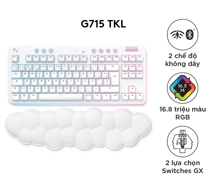Bàn phím Cơ Logitech Aurora G715 TKL Lightspeed / Bluetooth