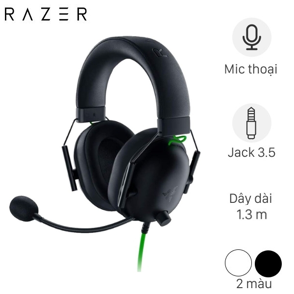 Tai nghe chụp tai gaming Razer BlackShark V2 X | Driver 50mm, Mic HyperClear