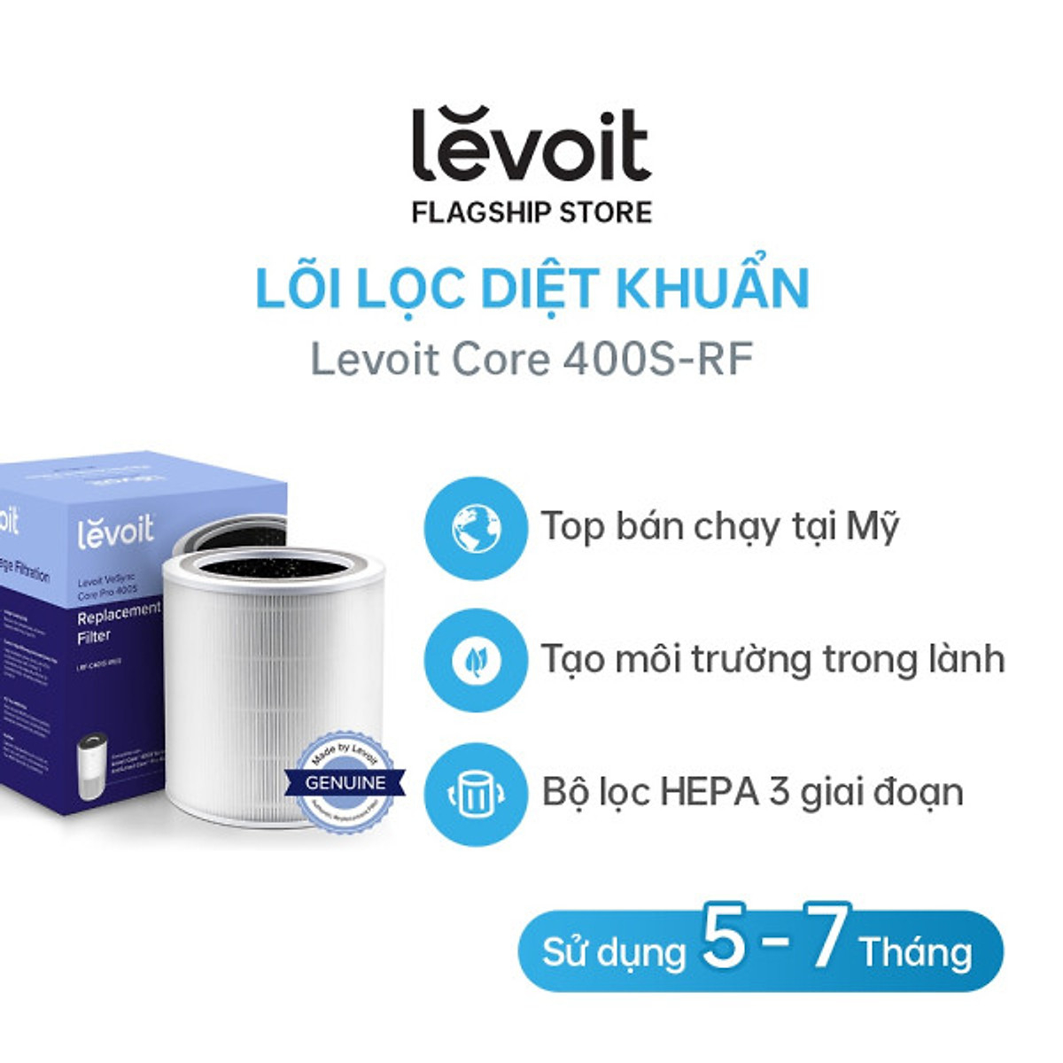 Luchtreiniger compatibel met LEVOIT Core 400S luchtreiniger, vervangingsfilter H13 True HEPA voor LEVOIT Core 400S-RF, zeer efficiënte actieve kool Luchtreiniger compatibel met LEVOIT Core 400S luchtreiniger, vervangingsfilter H13 True HEPA voor LEVOIT Core 400S-RF, zeer efficiënte actieve kool