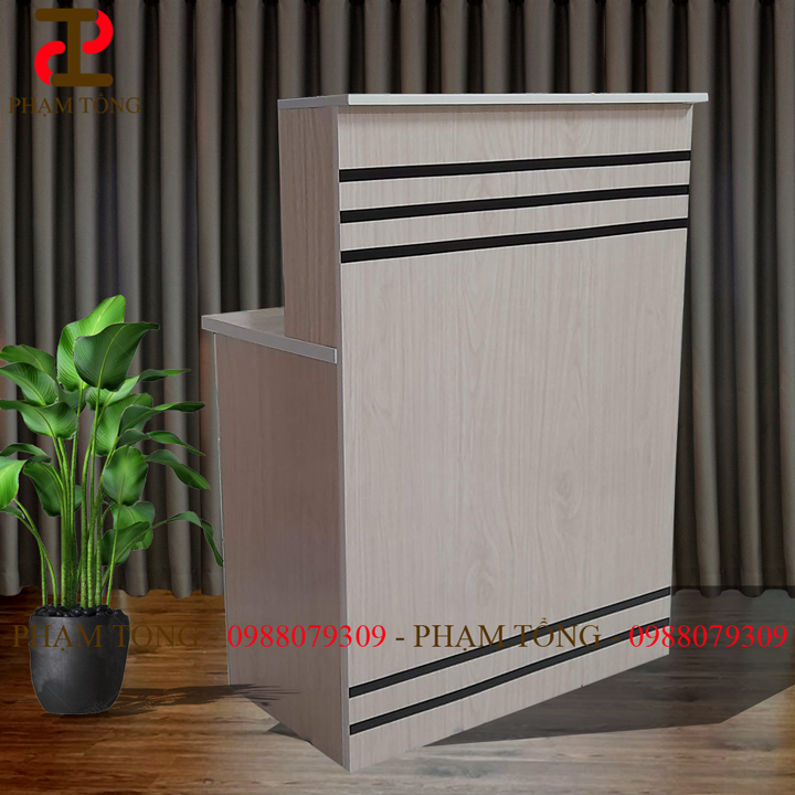 Quầy thu ngân mini nhựa đài loan màu gỗ xoan