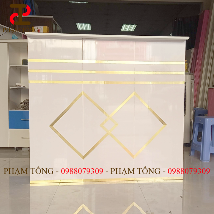 Quầy thu ngân nhựa đài loan ngang 1m2