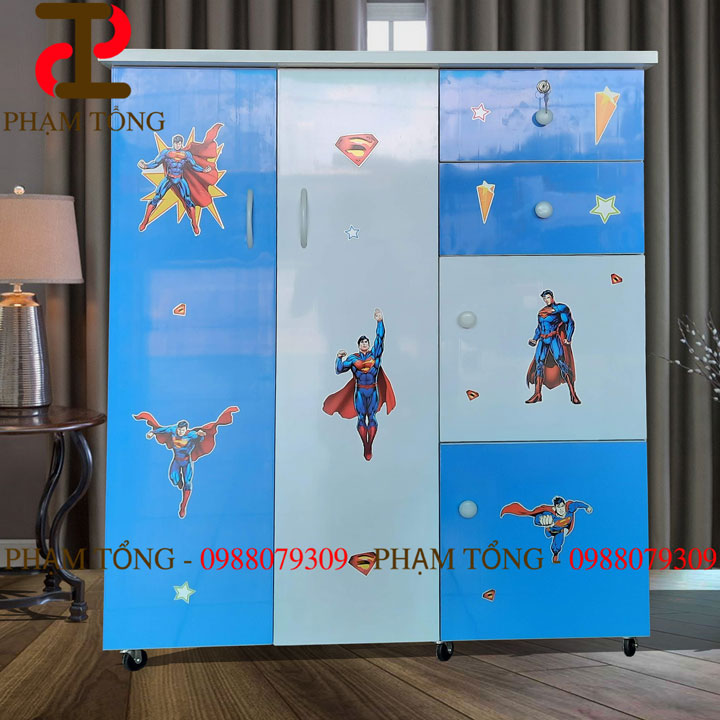 Tủ quần áo nhựa đài loan siêu nhân dành cho bé trai