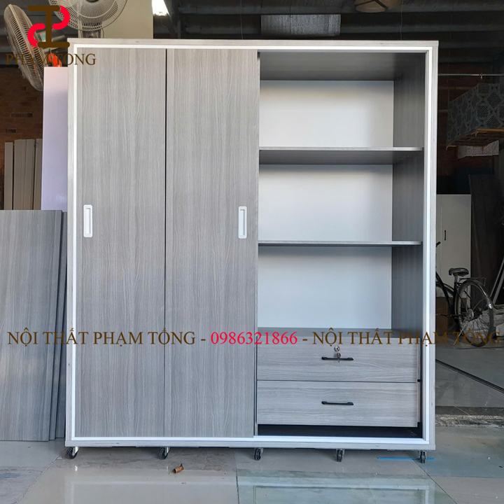 Tủ quần áo nhựa đài loan cửa lùa 4 cánh bán chạy nhất