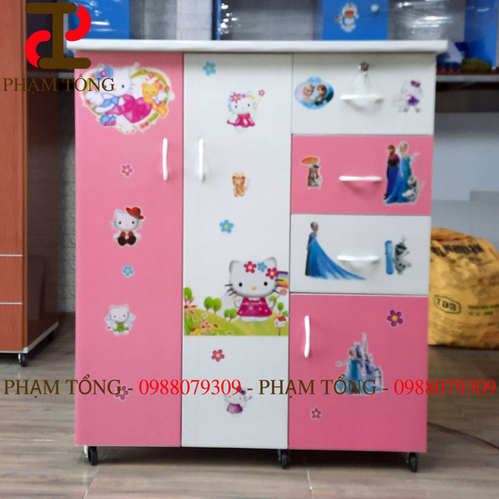 Tủ quần áo công chúa cho bé gái nhựa đài loan