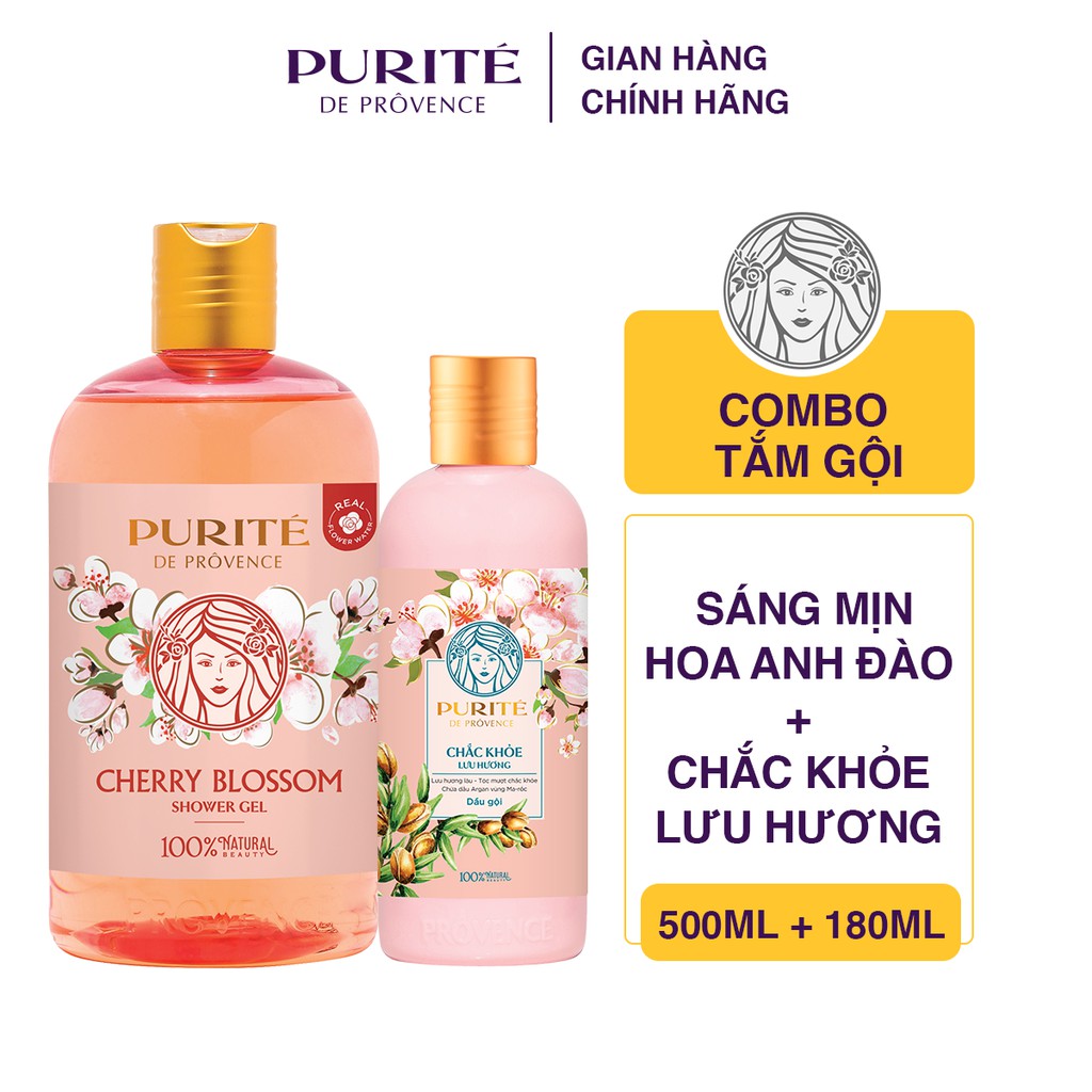 Sữa Tắm Purité Sáng Mịn Da Hương Hoa Anh Đào 850ml