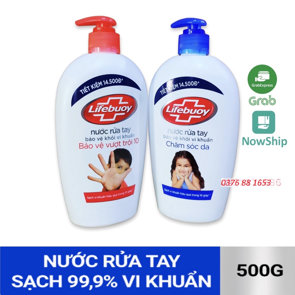 Nước Rửa Tay Lifebuoy Chanh Khử Mùi 500G