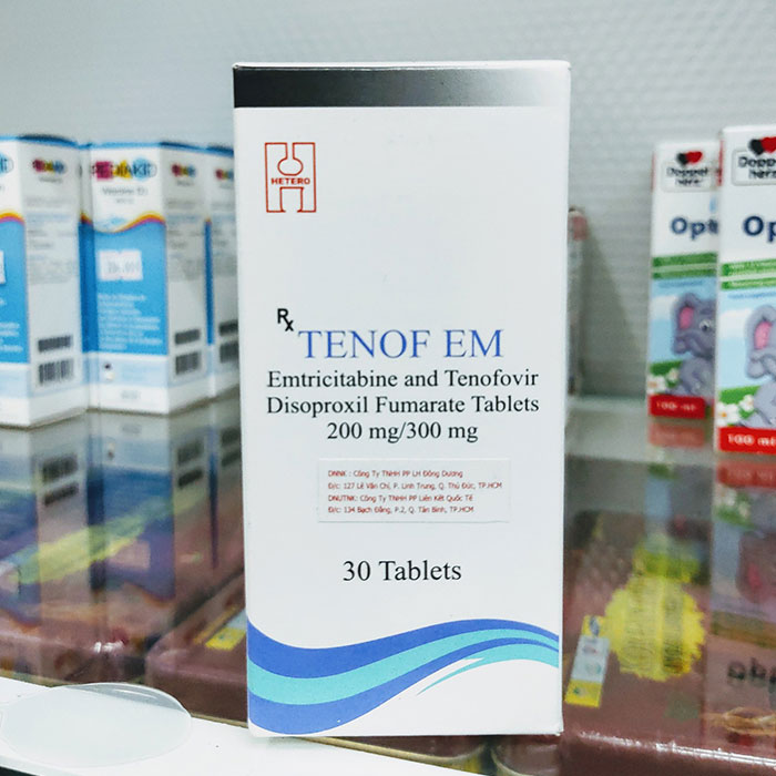 Thuốc điều trị phơi nhiễm HIV Tenof EM Hộp 30 viên
