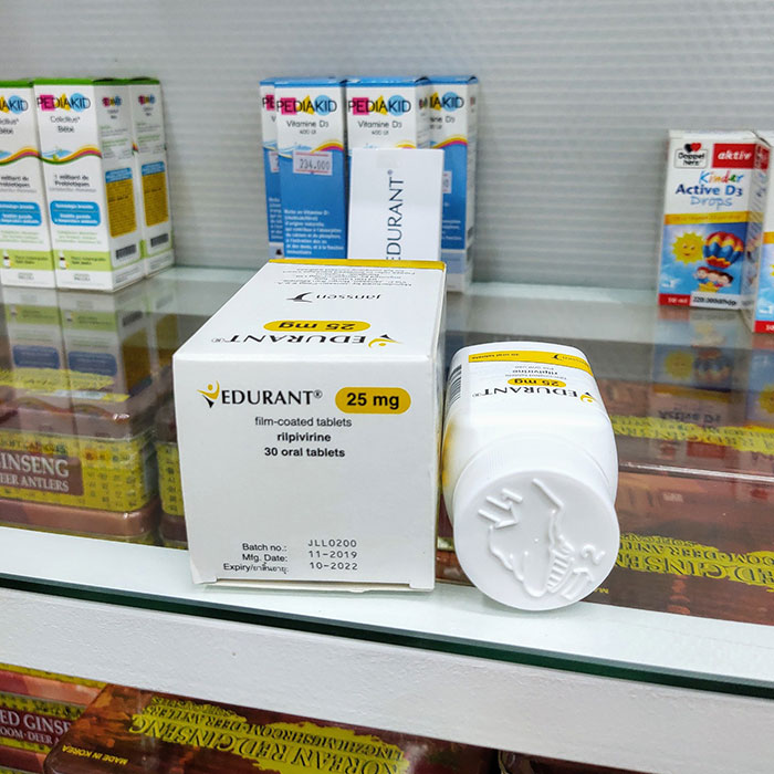 Thuốc điều trị HIV Janssen Edurant 25mg Chai 30 viên