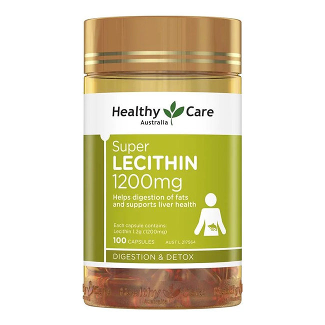 Tinh chất mầm đậu nành Healthy Care Super Lecithin 1200mg, Chai 100 viên
