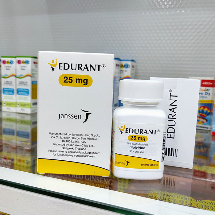 Thuốc điều trị HIV Janssen Edurant 25mg Chai 30 viên