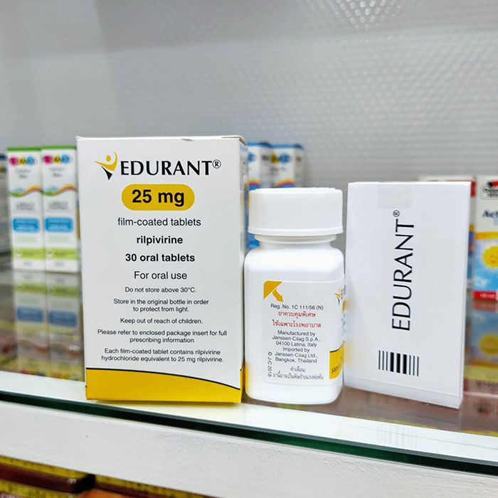 Thuốc điều trị HIV Janssen Edurant 25mg Chai 30 viên