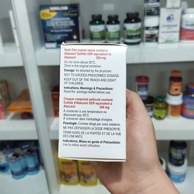 Abacavir Tablets USP 300mg Mylan 60 viên – Thuốc điều trị HIV/AIDS