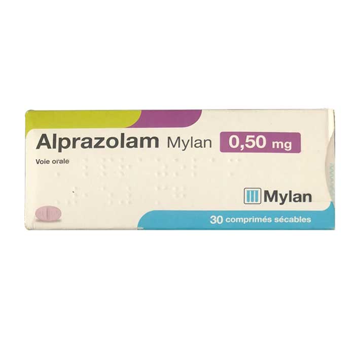 Thuốc ngủ Alprazolam 0.5mg Mylan Hộp 30 viên