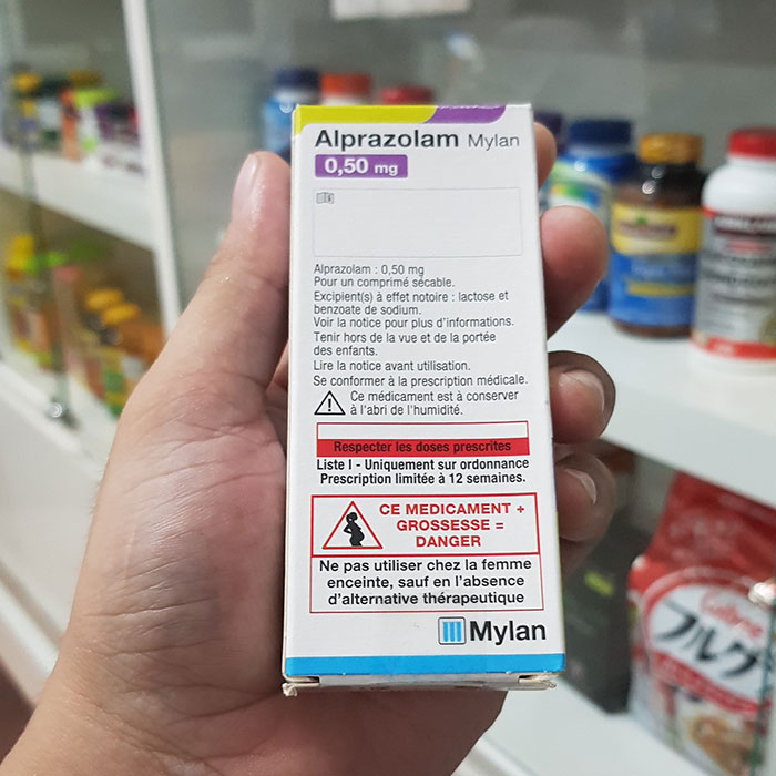 Thuốc ngủ Alprazolam 0.5mg Mylan Hộp 30 viên