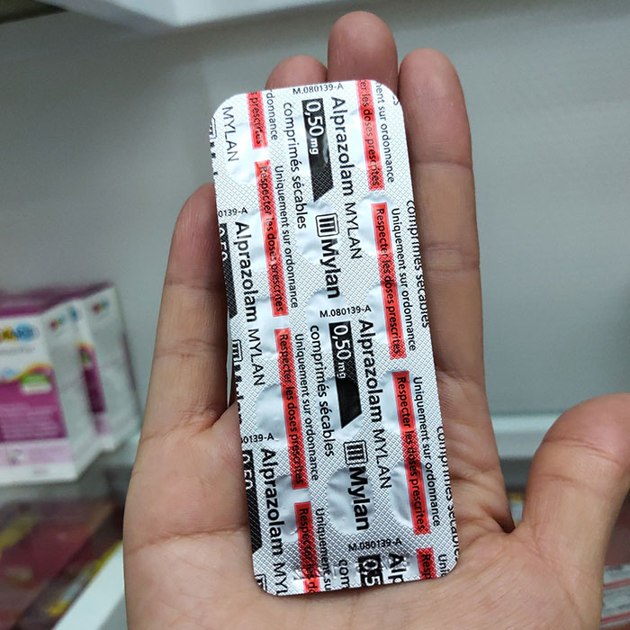 Thuốc ngủ Alprazolam 0.5mg Mylan Hộp 30 viên