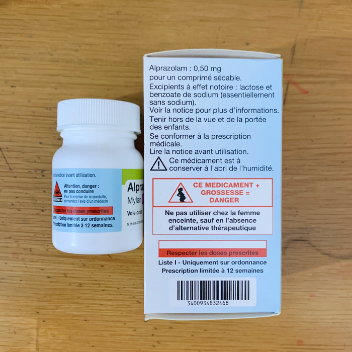 Alprazolam Mylan 0.5mg 30 viên