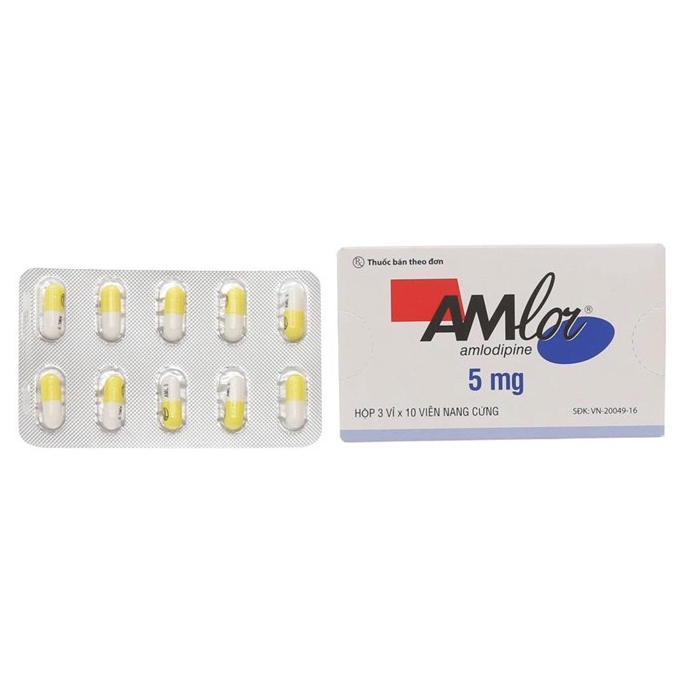Thuốc Amlor Cap 5mg, Hộp 30 viên