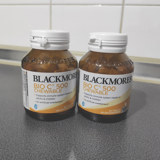 Kẹo ngậm bổ sung Vitamin C Blackmores Bio C 500mg Chewable, hộp 50 viên