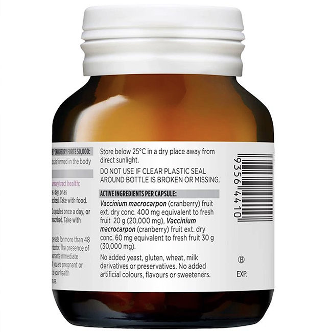 Viên uống Blackmores Cranberry Forte 50000mg, hộp 30 viên