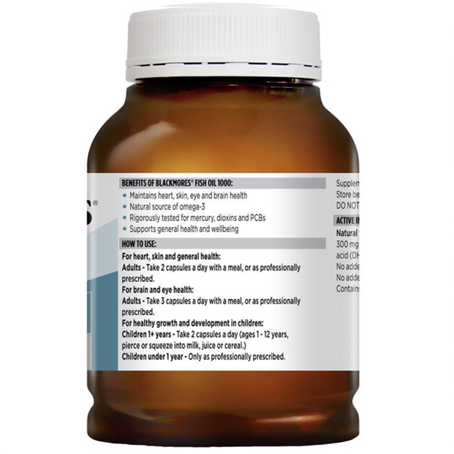 Viên uống dầu cá Blackmores Fish Oil 1000mg, hộp 400 viên