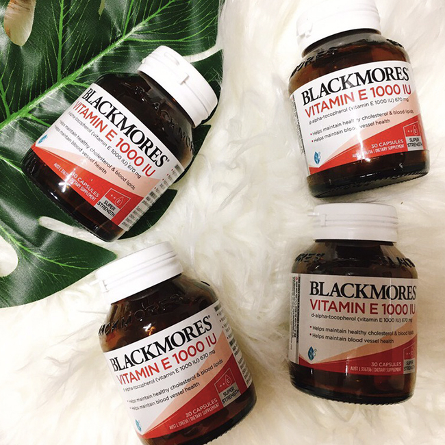 Viên uống Blackmores Natural Vitamin E 1000IU, hộp 30 viên
