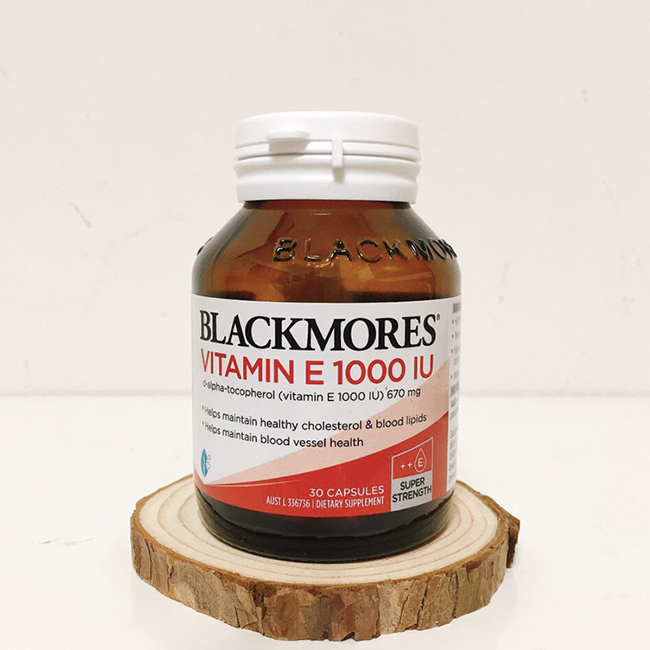Viên uống Blackmores Natural Vitamin E 1000IU, hộp 30 viên