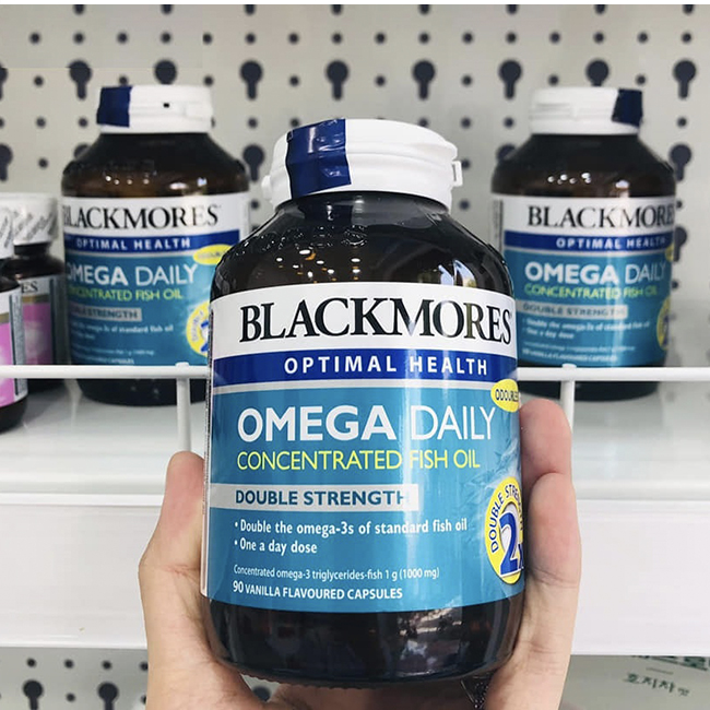 Viên uống dầu cá Blackmores Omega Daily Concentrated Fish Oil, hộp 90 viên