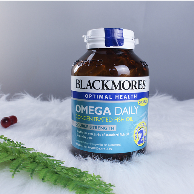 Viên uống dầu cá Blackmores Omega Daily Concentrated Fish Oil, hộp 90 viên