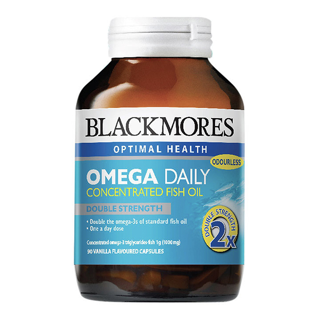 Viên uống dầu cá Blackmores Omega Daily Concentrated Fish Oil, hộp 90 viên