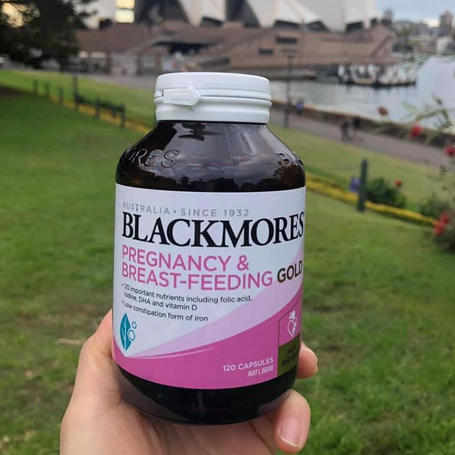 Viên uống bổ sung vitamin cho bà bầu Blackmores Pregnancy & Breast-Feeding Gold, hộp 120 viên