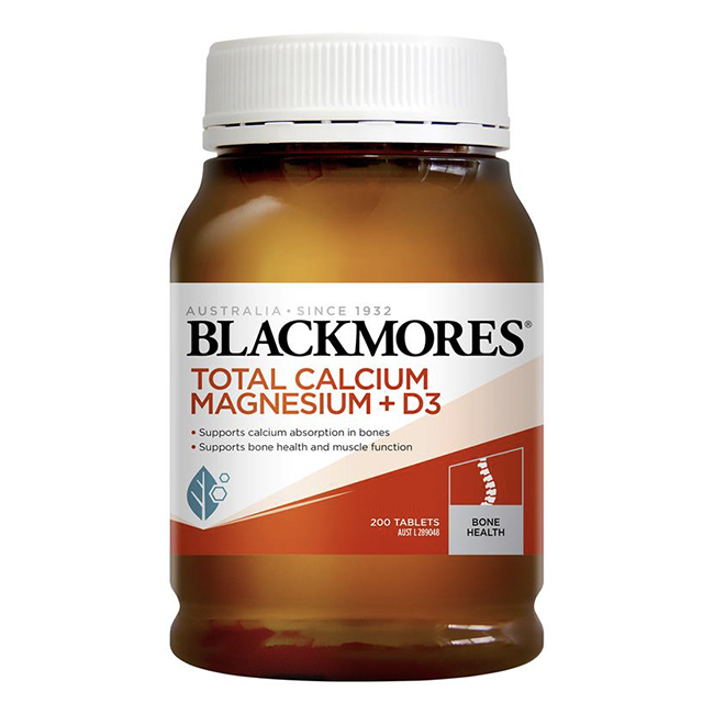 Viên uống Blackmores Total Calcium & Magnesium + D3, hộp 200 viên