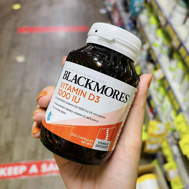 Viên uống bổ sung Vitamin D3 Blackmores Vitamin D3 1000IU, hộp 200 viên