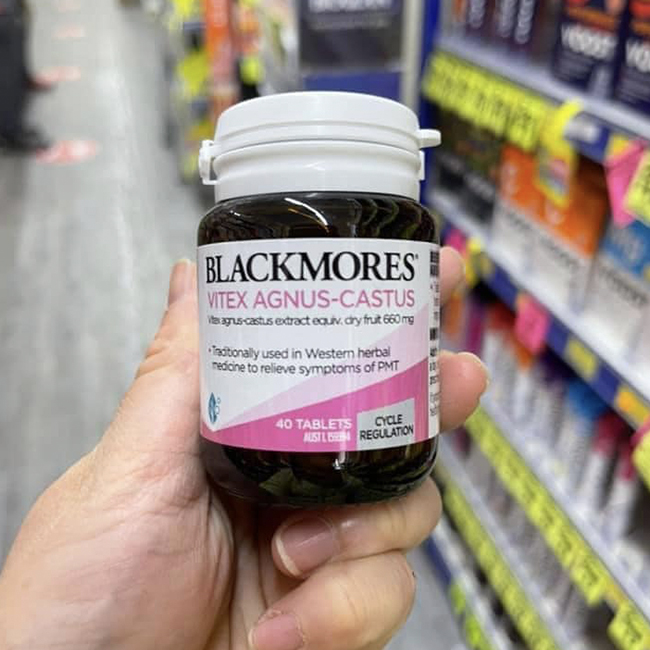 Viên uống điều hòa kinh nguyệt Blackmores Vitex Agnus Castus, hộp 40 viên